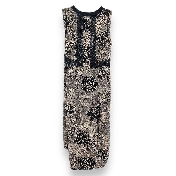Anthropologie Holding Horses Suraja Black Tan High Low Sleeveless Midi Women’s 0 - Picture 7 of 13